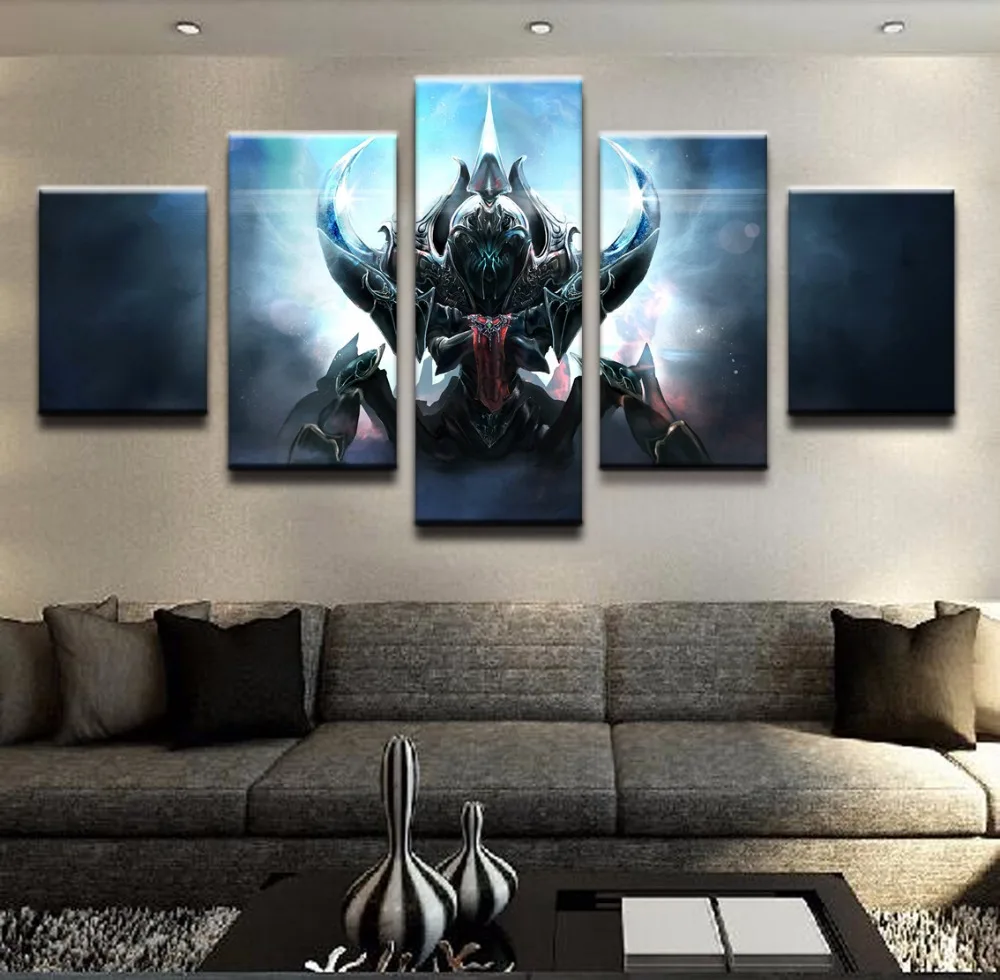  Home Decor Living Room Modular Poster Frame Pictures 5 Panel DOTA 2 Nyx Assassin HD Printed Modern 