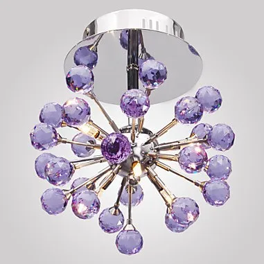 

Crystal Chandelier with 6 Lights small chandelier 110V/220V CL1040 Purple crystal ceiling chandelier
