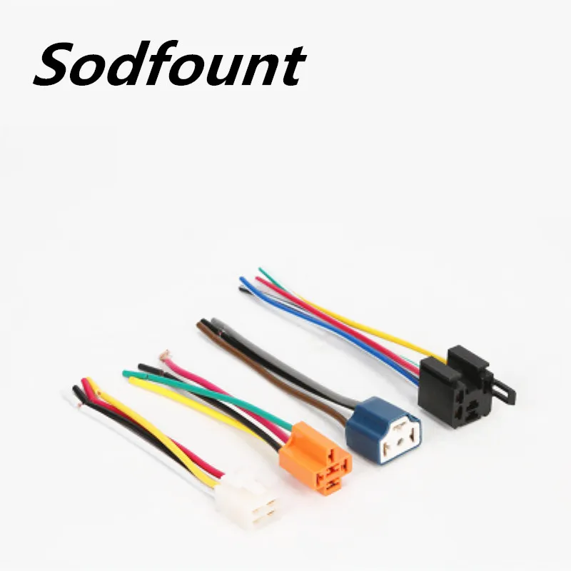 

1pcs Automotive relay universal socket 12V 24V 4 wire/5 line seat air conditioning wiring harness