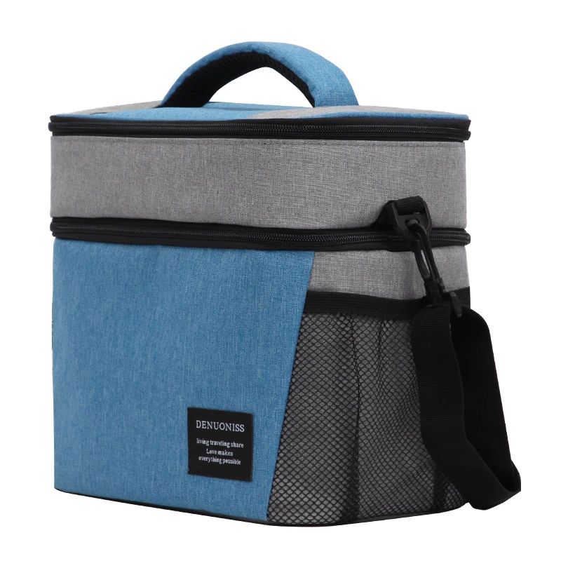 

Denuoniss Portable Thickening Cooler Bag 600D Oxford Ice Pack Insulated Lunch Bag Cold Storage Bags Fresh Food Picnic Container