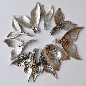 

1pc Multi-Design Mermaid Necklace Charm Whale Tail Pendant Amulet Necklace Yoga Spirit Jewelry