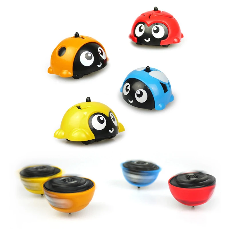 

Funny Battle Gyro Car Cute Ladybug Pull Back Car Hand Spinner Fidget Toy Anti Stress For Autism ADHD Children Increative Toy