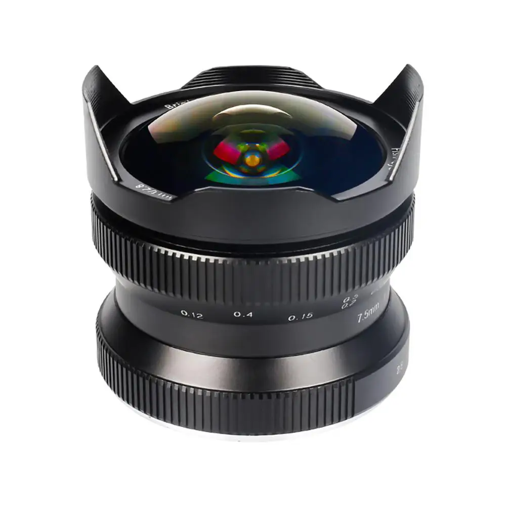 

Brightin Star 7.5mm F2.8 Fisheye Super Wide angle Manual Focus Fixed Lens for for Panasonic Olympus M4/3-mount APS-C camera
