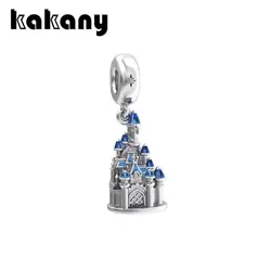 KAKANY 925 пробы Серебряный Классический сказочный замок Шарм цепочки и ожерелья подвеска для оригинальный Pandora стиль браслеты с подвесками