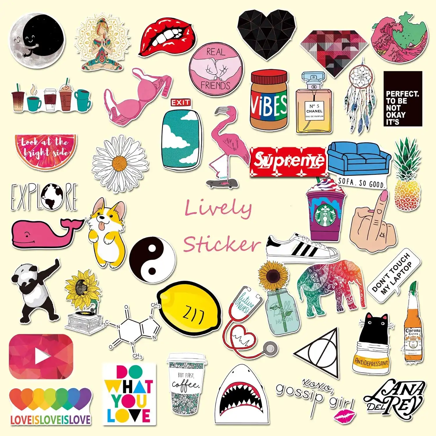 hydro flask stickers pack