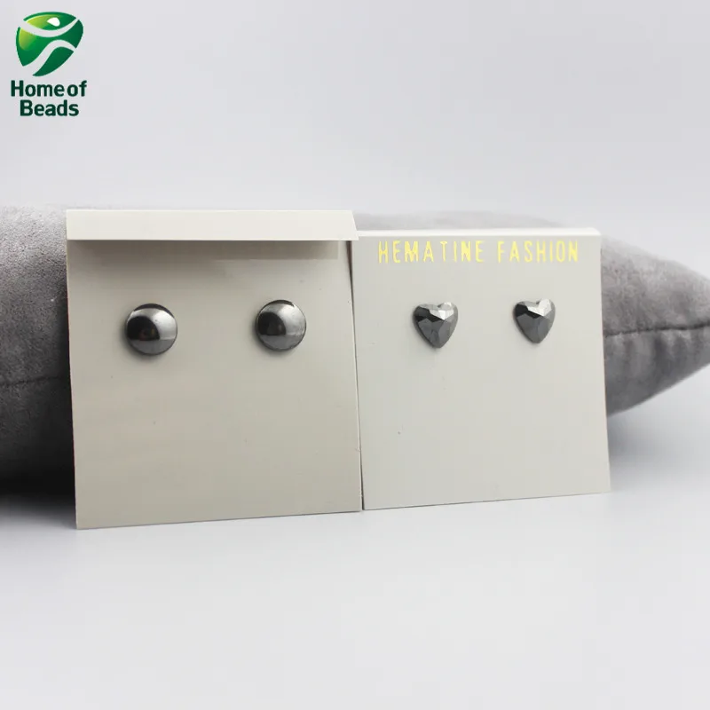 2020 New Cute Love Heart Shape Strong Magnetic Hematite Stud Earrgings Beneficial to Health Lose Weight (1 pair/lot)HE1002 5