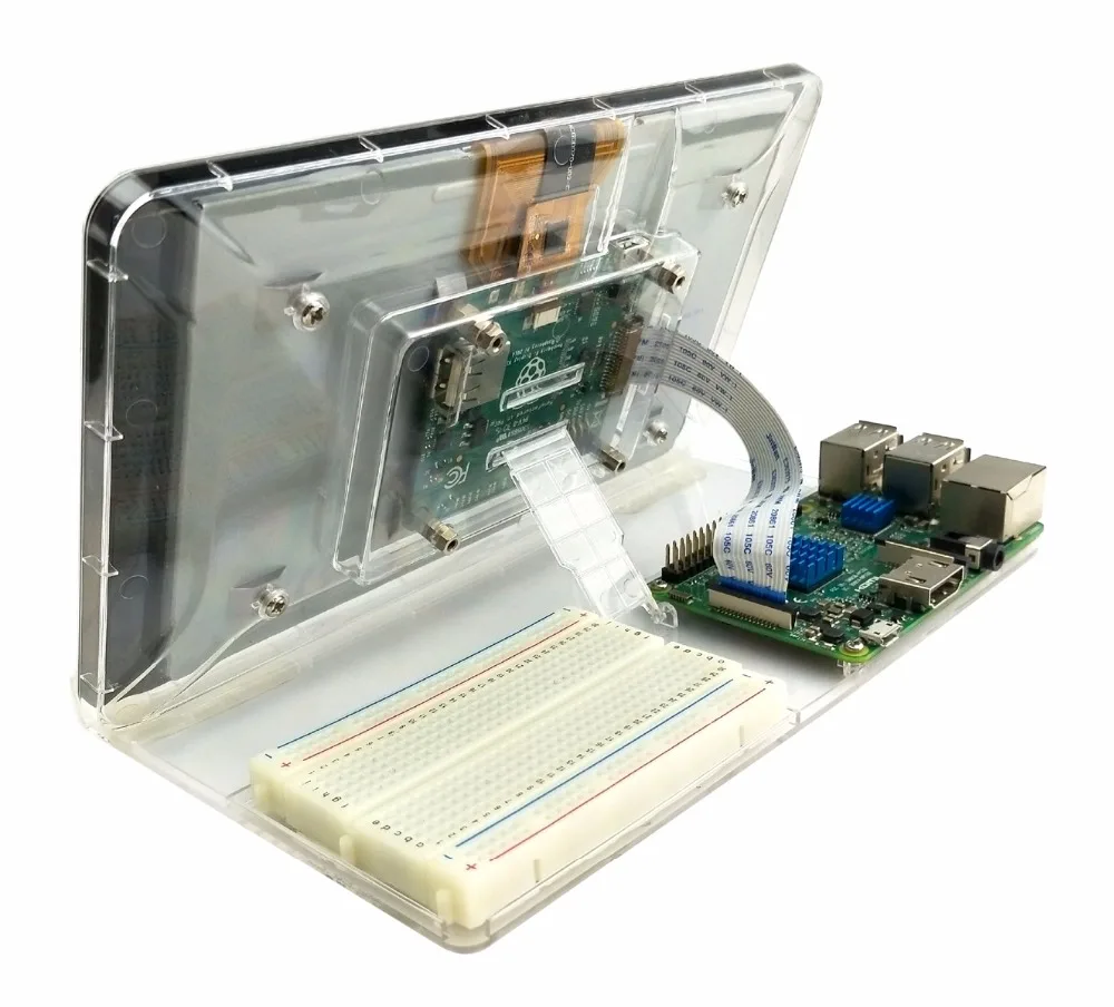 Официальный 7 дюймовый сенсорный дисплей Raspberry Pi прозрачный чехол из АБС пластика