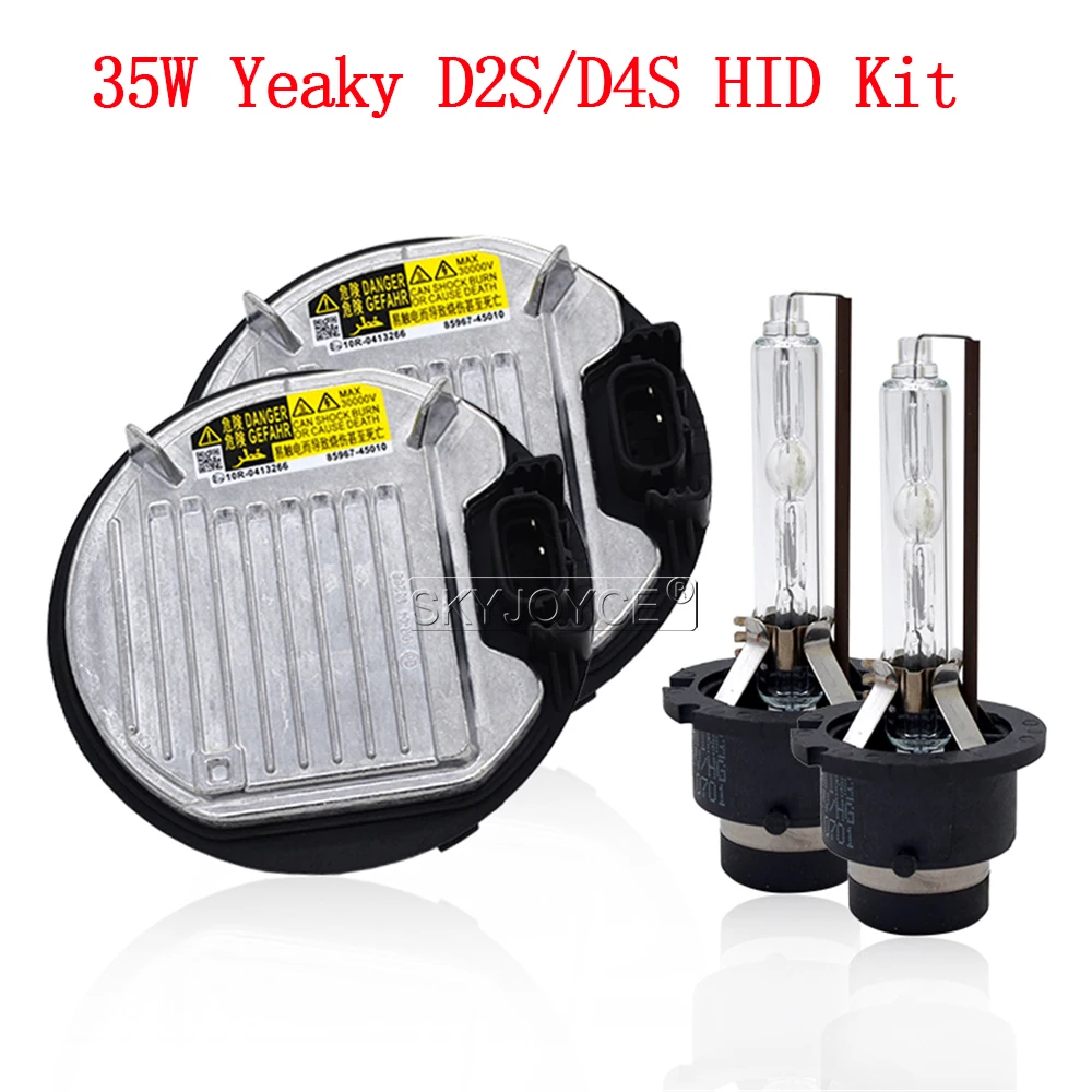 SKYJOYCE 35W Yeaky 4500K 5500K 6500K Xenon D2S D2R D4R D4S HID лампа 85967 45010 балласт комплект фар|Лампы для