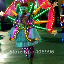 Светодиодный светящееся платье для выступлений/карнавальное платье/светящиеся костюмы/парк развлечений серии 04