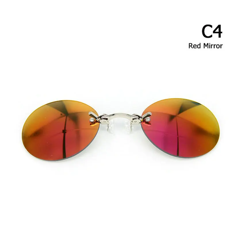 Модные круглые панковские стильные круглые солнцезащитные очки без очков мужские брендовые дизайнерские солнцезащитные очки с зажимом для носа с коробкой NX