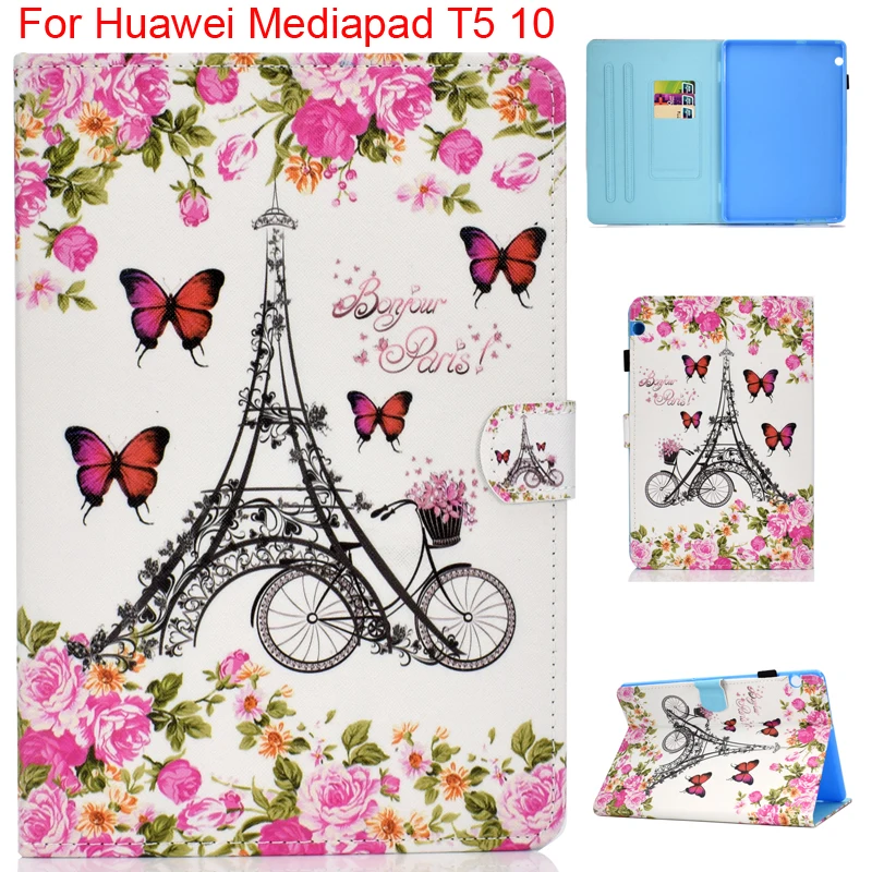 

For Huawei Mediapad T5 10 Fashion Printing Case AGS2-W09 AGS2-L09 10.1" Soft Cover Honor Pad 5 10.1 Tablet Casing Capa Fundas