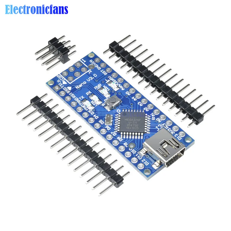 Diymore Mini USB Nano 3,0 Atmega328P-AU Atmega328 микроконтроллер для Arduino FT232 5 в 16 м плата модуль с контактами