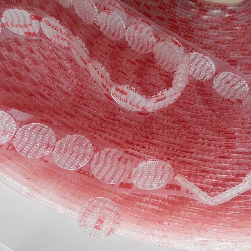 

20mm Circle Die Cut 3M Dual Lock SJ3560 Clear Reclosable Fastener Tape HBV Adhesive Mushroom Buckles Tape, Type 250, 45pcs/lot