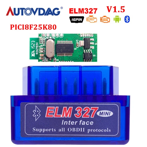 Сканер для диагностики авто Супер OBD2 elm 327 Bluetooth wifi V1.5 16pin ELM327 pic18f 25k80 OBD2 sanner Автомобильные Диагностические принадлежности для Android IOS Symbian - Цвет: Bluetooth V1.5