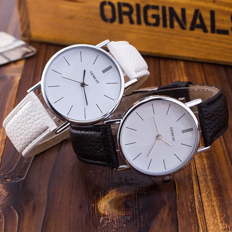 

Fashion Women Casual Watches Simple Dial Leather Lady Dress Quartz Wristwatches