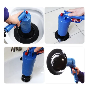 

Home High Pressure Air Drain Blaster Pump Plunger Sink Pipe Clog Remover Toilets Bathroom Kitchen Cleaner Kit