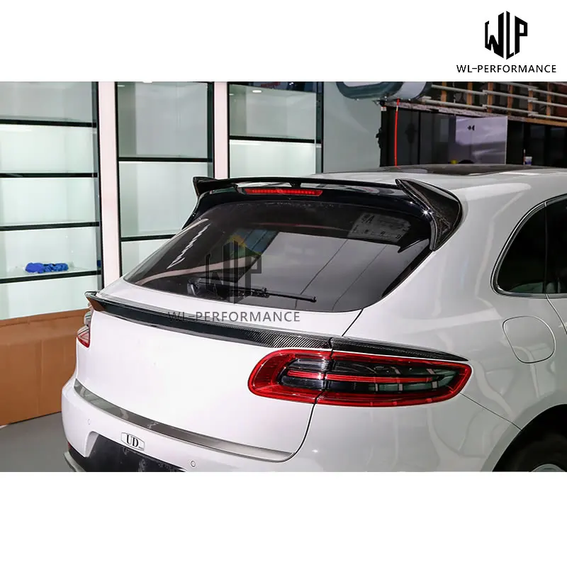 Для Porsche Macan углеродное волокно заднее окно средние крылья сплиттер автомобильный Стайлинг