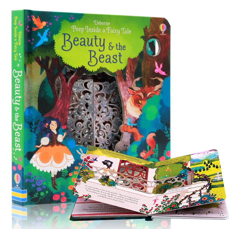 English Educational Picture Books Peep Inside Beauty and the Beast For Baby Early Childhood gift Children reading book English Educational Picture Books Peep Inside Beauty and the Beast For Baby Early Childhood gift Children reading book