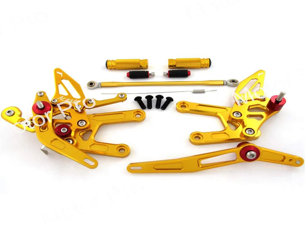 Регулируемые подножки для YAMAHA YZF R6 2006- Аксессуары для мотоциклов подножка Rearset педаль YZF-R6 2011 2012 2013 - Цвет: 1.0 Gold