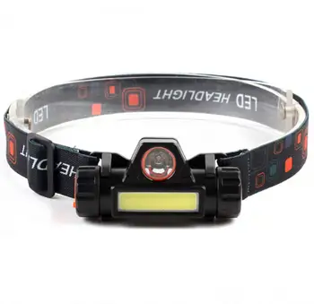 

LED Headlamp Magnetic USB Rechargeable COB Headlight with 18650 Battery for Outdoor Camping Hiking Running