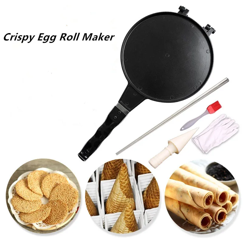 

Crispy Egg Roll Maker Ice Cream Cone Mould Waffle Baking Tool Cone Pizza Machine Home mold brittle machine egg tube Maker