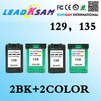 

2set/4pcs compatible for hp129 135 replace for 129 135 ink cartridge Photosmart C4180 C4183 C4188 C4190 C4110 C4140 C4150