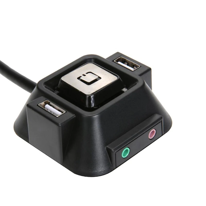 

USB Gadgets Desktop Computer Switch pc Case USB Power Support On Off Reset USB Button Switch Extender Cable Home Internet Cafe