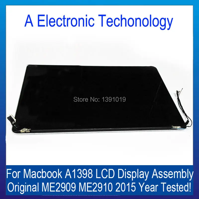  Original New Quality 2015 Retina A1398 LCD Screen Compelet Assembly For Macbook Pro Retina 15'' Mid 2015 MJLC2 MJLQ2 MJLT2 LL/A 