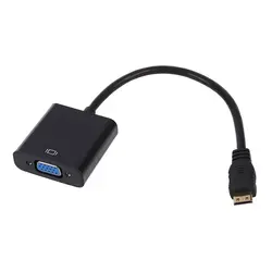 10 дюймов Mini HDMI VGA Женский видео кабель адаптер 1080 P для ноутбука черный