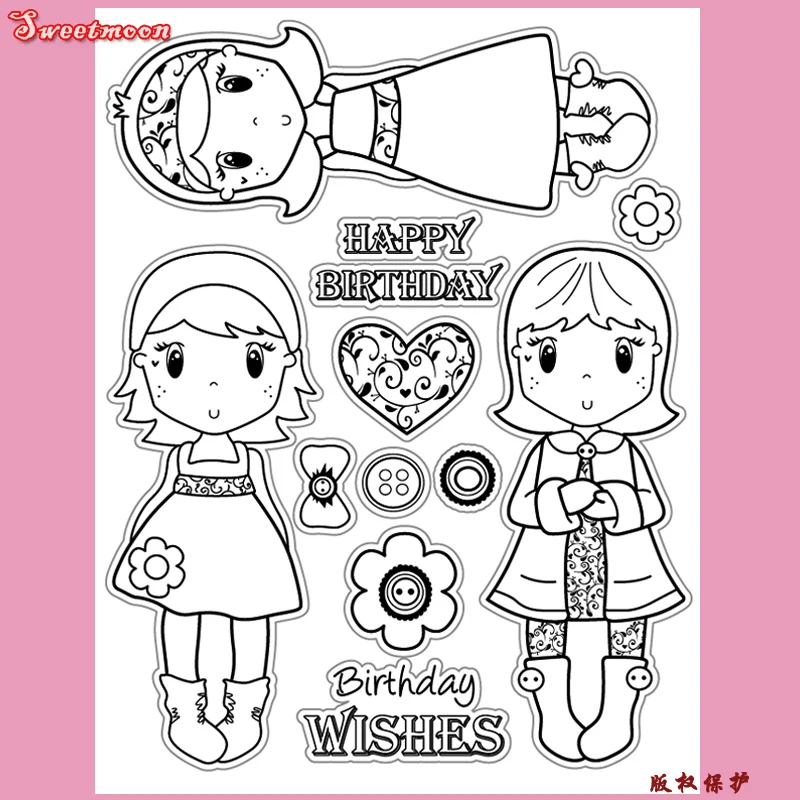 339-3 CUTE GIRL HAPPY BIRTHDAY WISHES- SWEETMOON