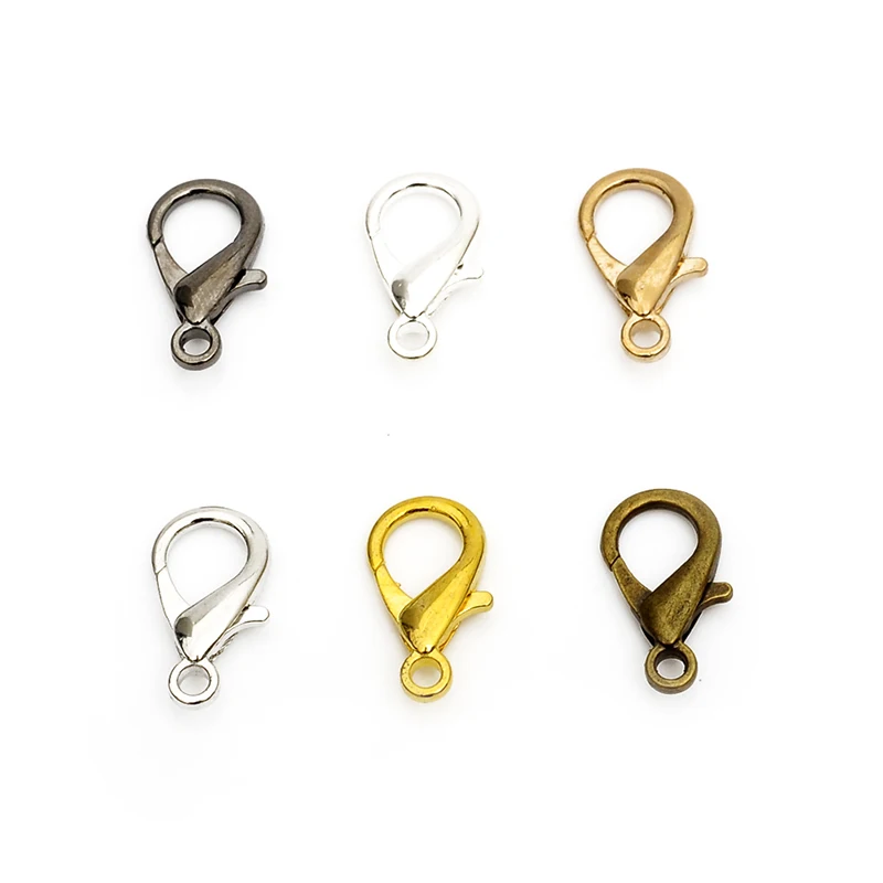 

20pcs/lot 20mm gold silver bronze color Alloy Lobster clasp Hooks for necklace bracelet chain DIY jewelry findings&components