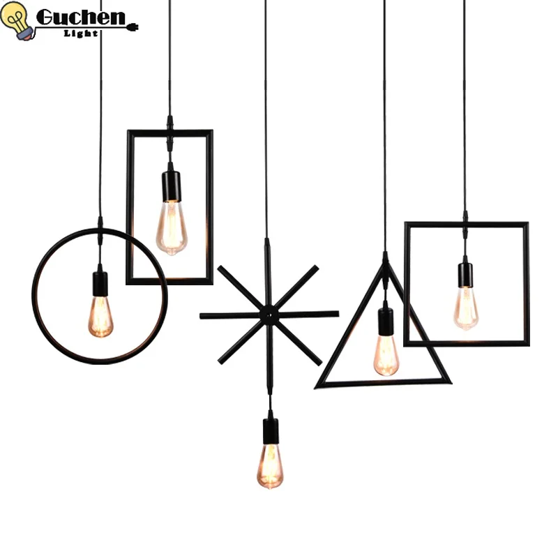 

Minimalism pendant lights iron black lampshade Nodic desginer dining room/livingroom/kitchen/bedroom/restaurant/bar led hanglamp
