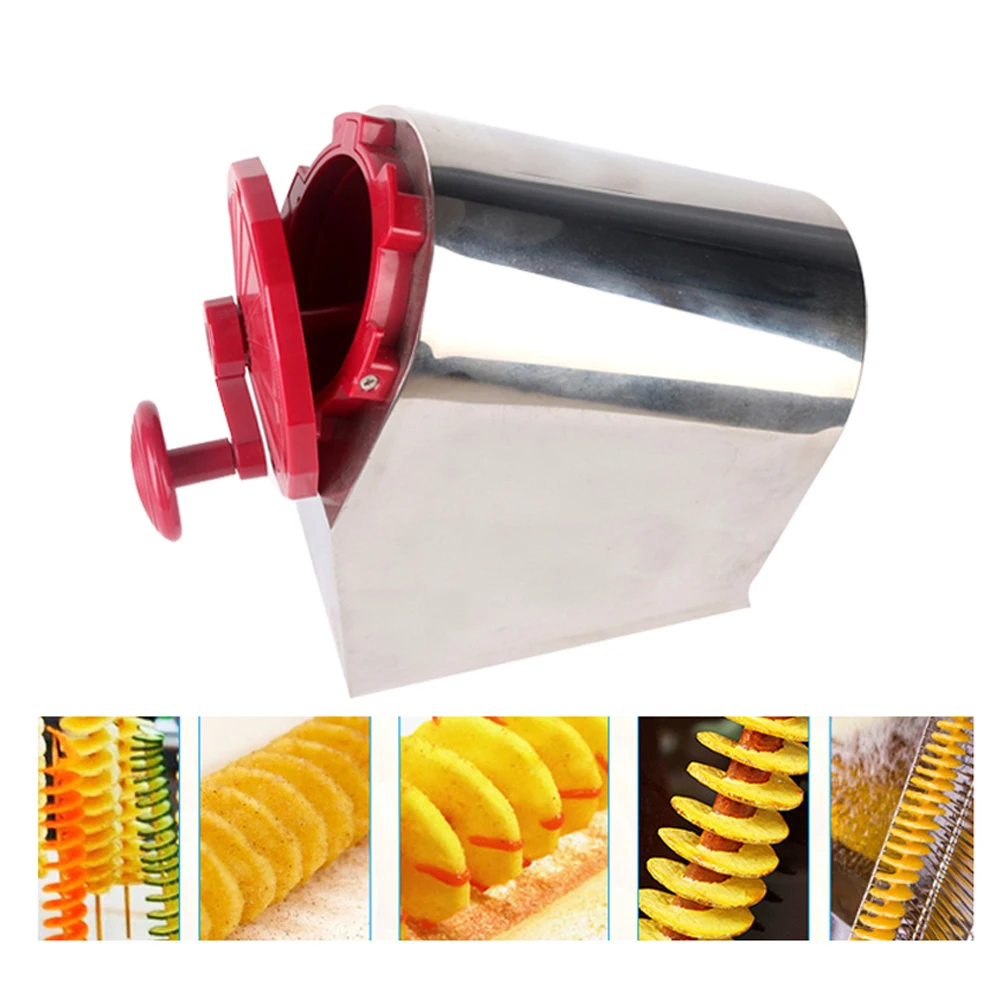 ITOP Spiral Potato Cutter Rotate Tornado Potato Slicer Stainless Steel Spiral Carrot Slicing DIY Vegetable Creative Machine
