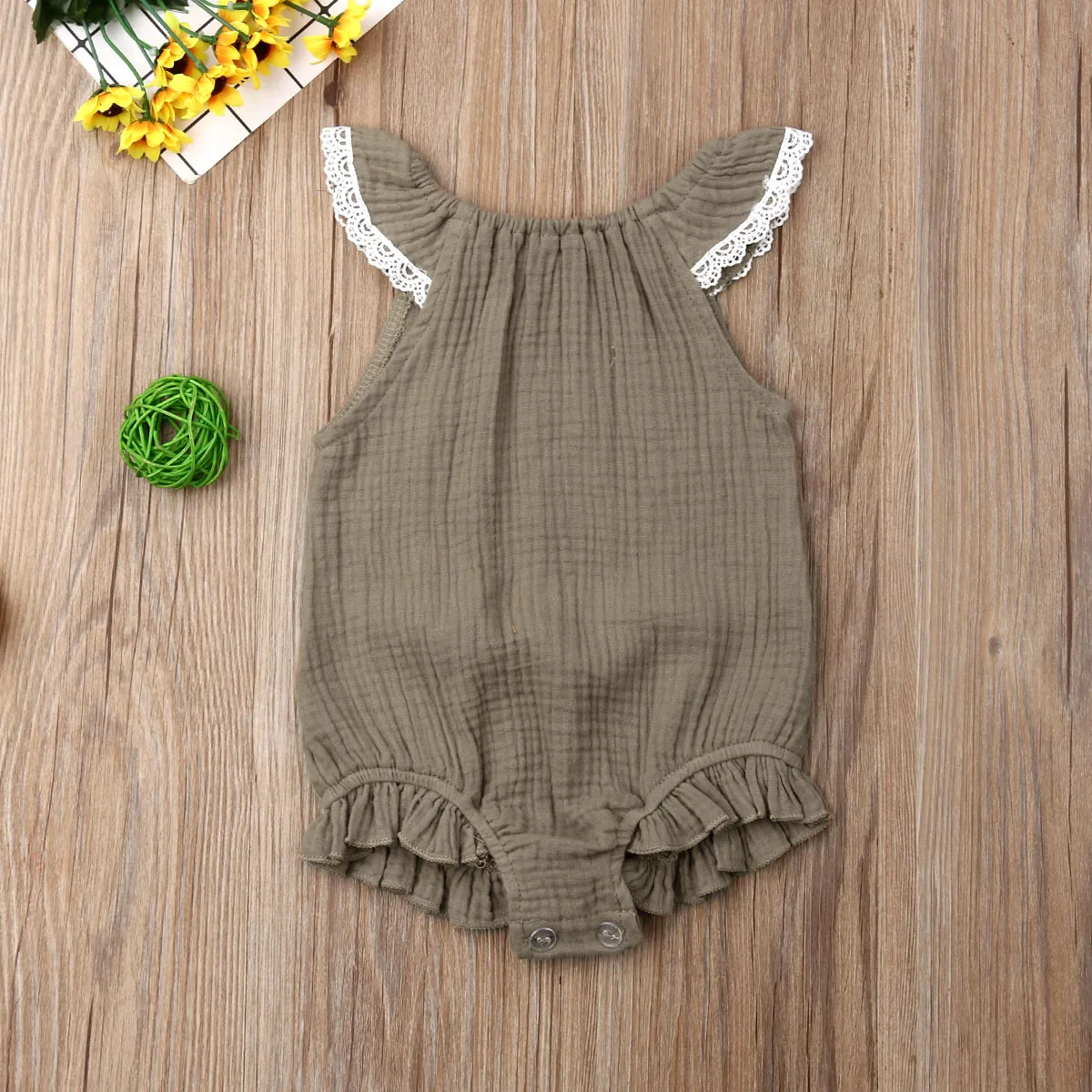 Модное милое боди Emmababy однотонный комбинезон для новорожденных девочек с