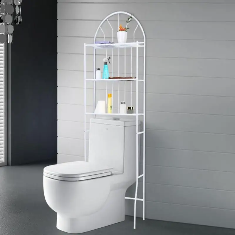 

3-Tier Over Toilet Shelf Bathroom Storage Rack Multi-Functional Space Saving Organizer White 25kg 176.5*62*33.5cm/64.49*24.41*13