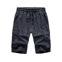 Мужские шорты Карго летние однотонные пляжные шорты для будущих мам Bodybuiding Баскетбол для мужчин спортивная Мульти Карманы пляжные Homme, DK17