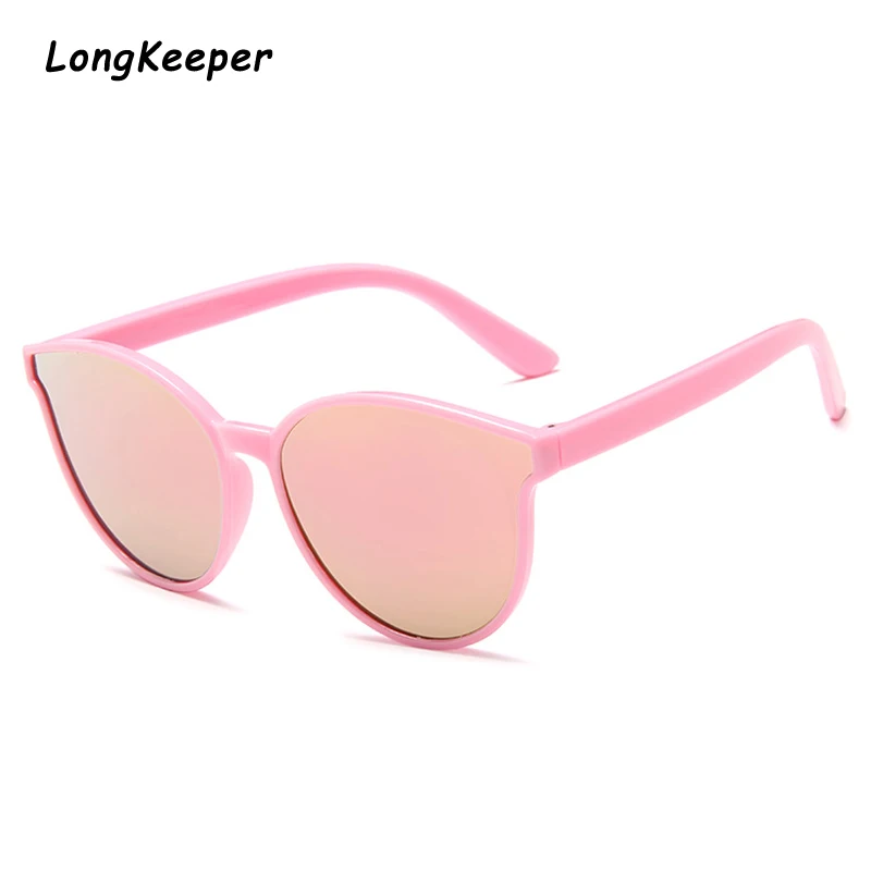 Kids Glasses Fanshion Child Sunglasses Cat Eye Retor Round Sunglasses For Children Sun glasses For Girl Boy Mirror Glasses UV400