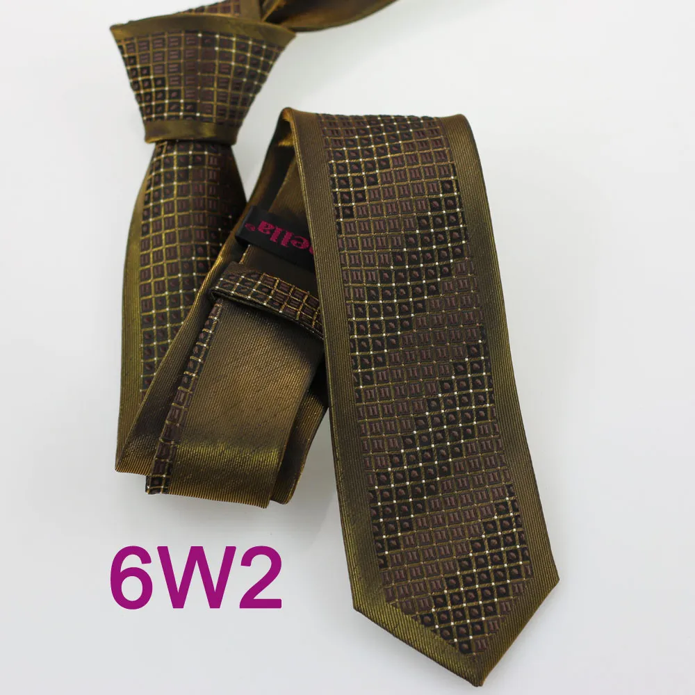 Галстуки YIBEI coahella оливковые зеленые галстуки, окаймленные коричневым постепенным изменением Диагональной полосы плед узкий галстук мужской Блестящий Gravata Seda