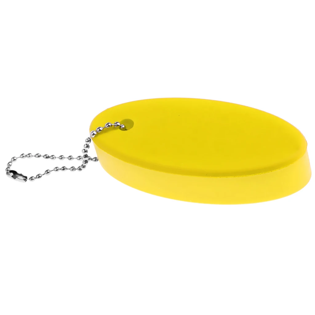 Water Sports Beach Seaside Sailing Yachting Boating Foam Floating Oval Keychain Keyring Key Chain Key Float Buoy - Multi Colors