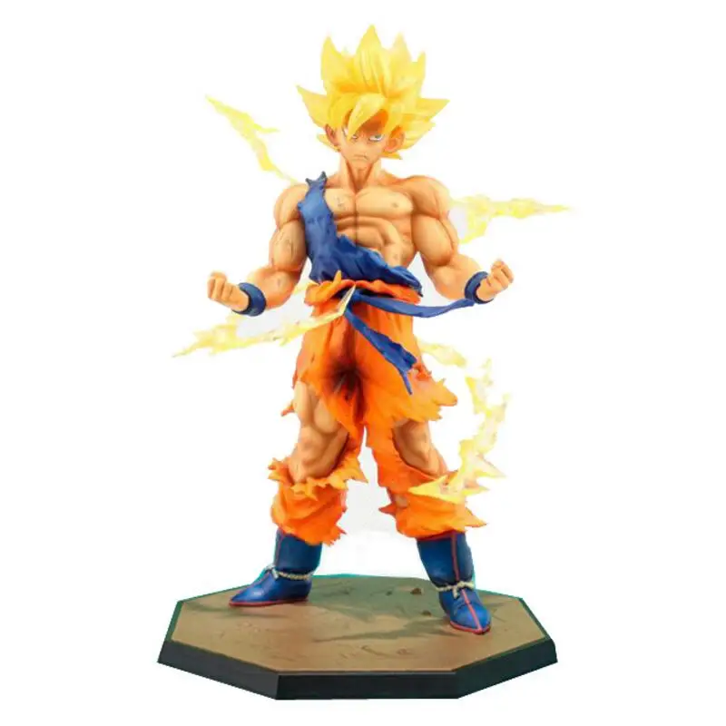 Bandai оригинальная коробка Аниме Драконий жемчуг Z фигурки Супер Саян Сон Гоку ПВХ