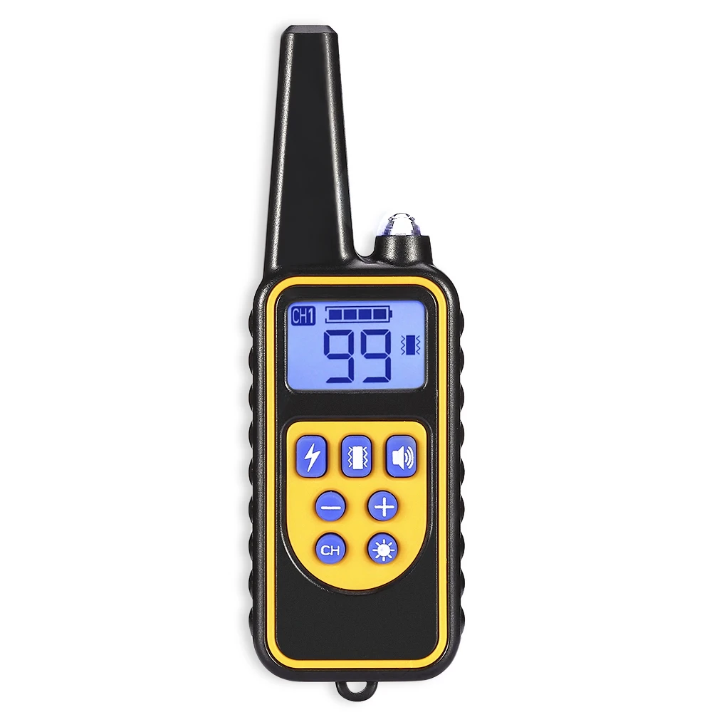 Beste 800m Elektrische Hond Opleiding Kraag Huisdier Afstandsbediening Waterdichte Oplaadbare Halsbanden Met Lcd scherm Alle Size Schors stop kragen