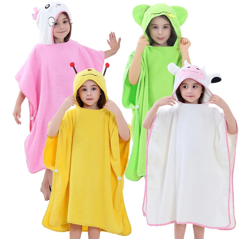 Baby Sleepwear Kids Cartoon Bath Towel Baby Boys Girls Hooded Robes Beach Towel Children Hooded Towel Swimming Cloak