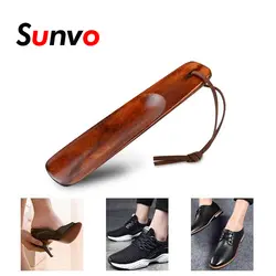 Sunvo березового дерева обуви рог ремесло деревянная короткая ручка Shoehorn ложка Форма для обувь Lifter носить легко носить Вставки колодки 15,5 см