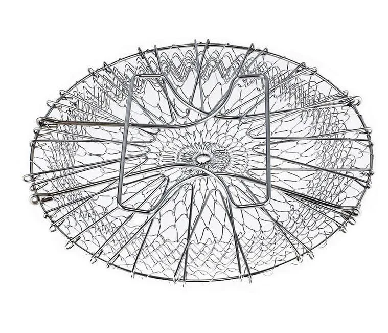 Складная корзина шеф-повара из нержавеющей стали, промывка паром, деформация, французский сетчатый фильтр, корзина для фруктов, специальные инструменты, кухонный гаджет