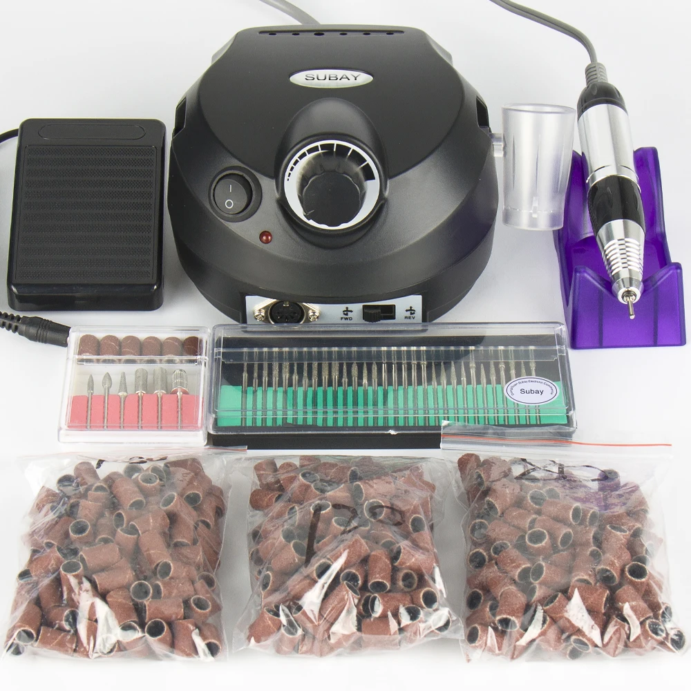 

Electric Professional Nail Drill Machine Manicure Pedicure Pen Nail Tool 30pcs nail drill bit 300pcs Nail sanding bands
