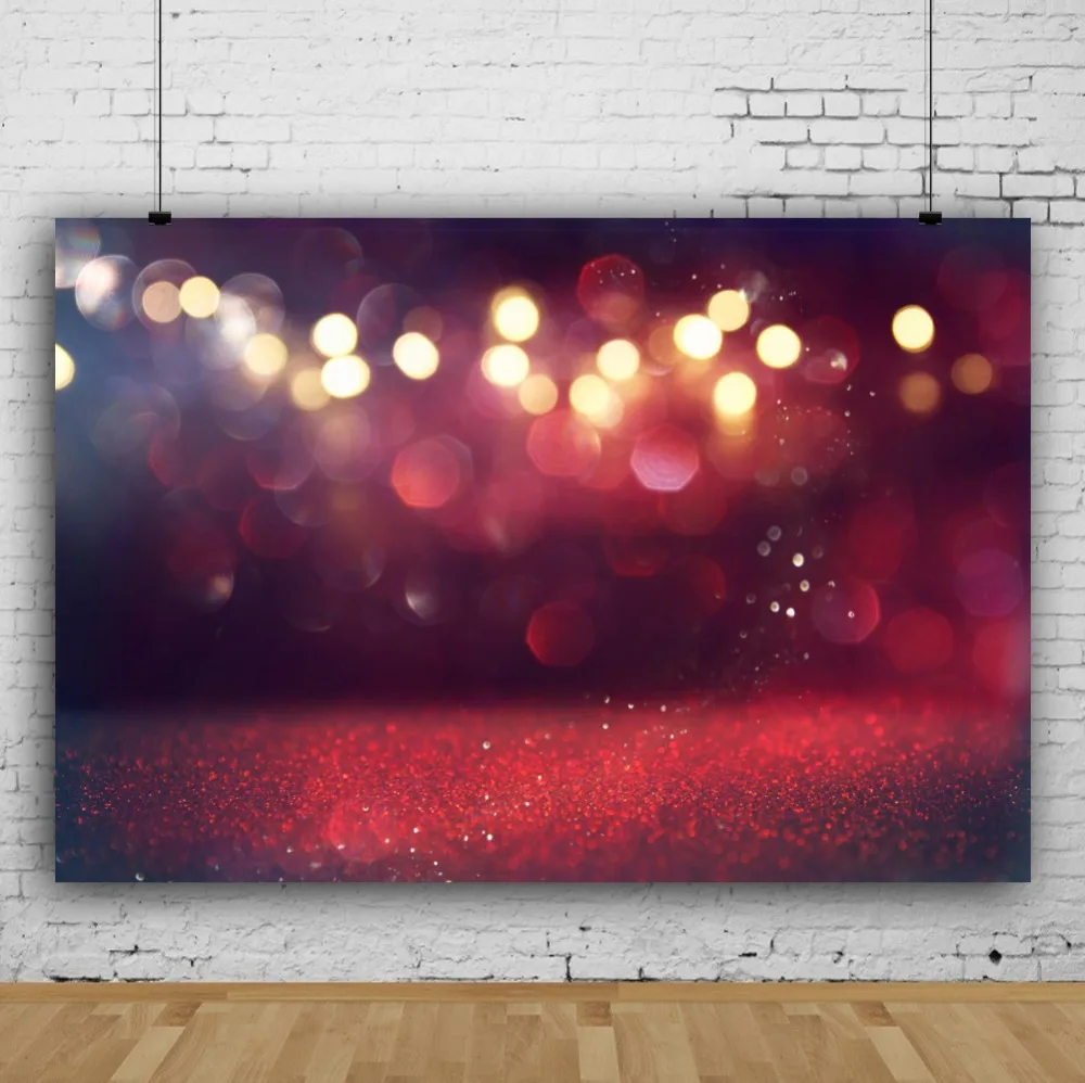 Laeacco Photo Backdrops Dark Shiny Polka Dots Light Bokeh Love Birthday Party Baby Child Photo Background Photocall Photo Studio