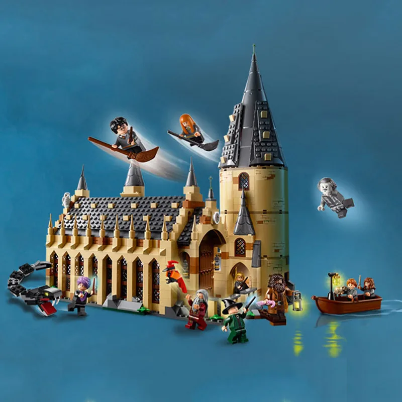 

16052 Harri Potter Series Hogwarts Great Hall Building Blocks 983pcs Brick Educational Toys Compatible With Legoing Movie