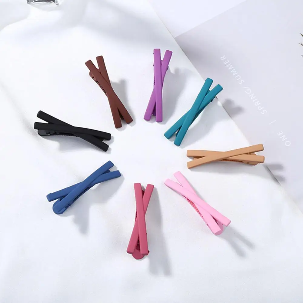 

Xugar Hair Accessories 10Pcs/set Korean Solid Color Hair Clips for Girls Women Frosted Stagger Princess Girl Hairpins Ornament
