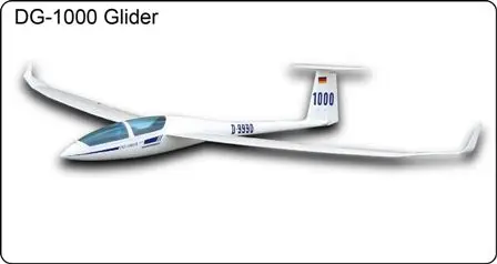 Flyfly DG1000 2630 мм размах крыльев RC планер парусник - Цвет: KIT glider version