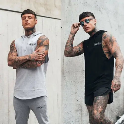 

Newest arrival solid casual hot sale summer Summer Mens Sleeveless Hoodie Muscle GYM Sweatshirt Hoody Tops Sport Hoodies